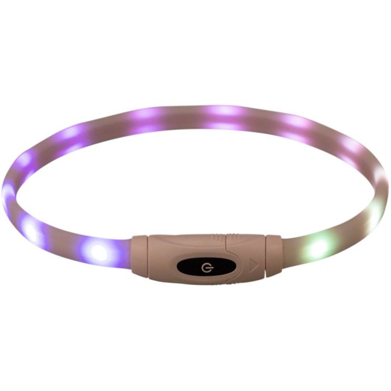 Trixie ogrlica za pse svjetleća USB silikon XS-XL multicolor