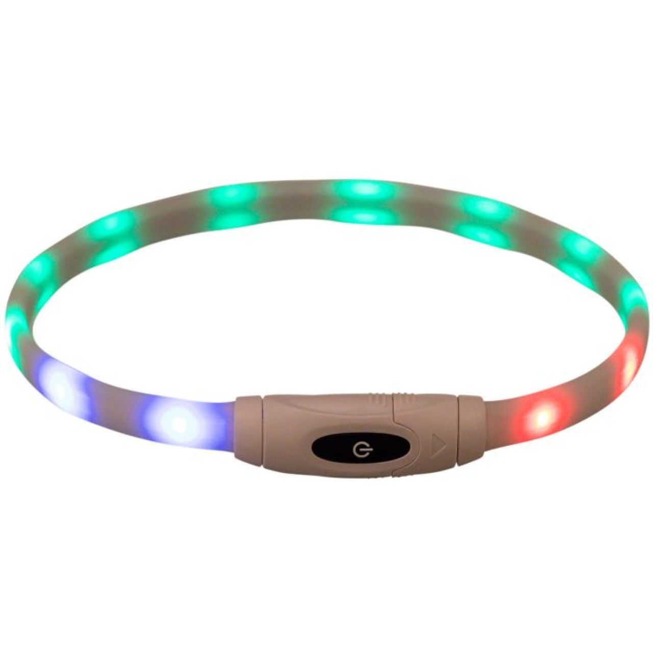Trixie ogrlica za pse svjetleća USB silikon XS-XL multicolor