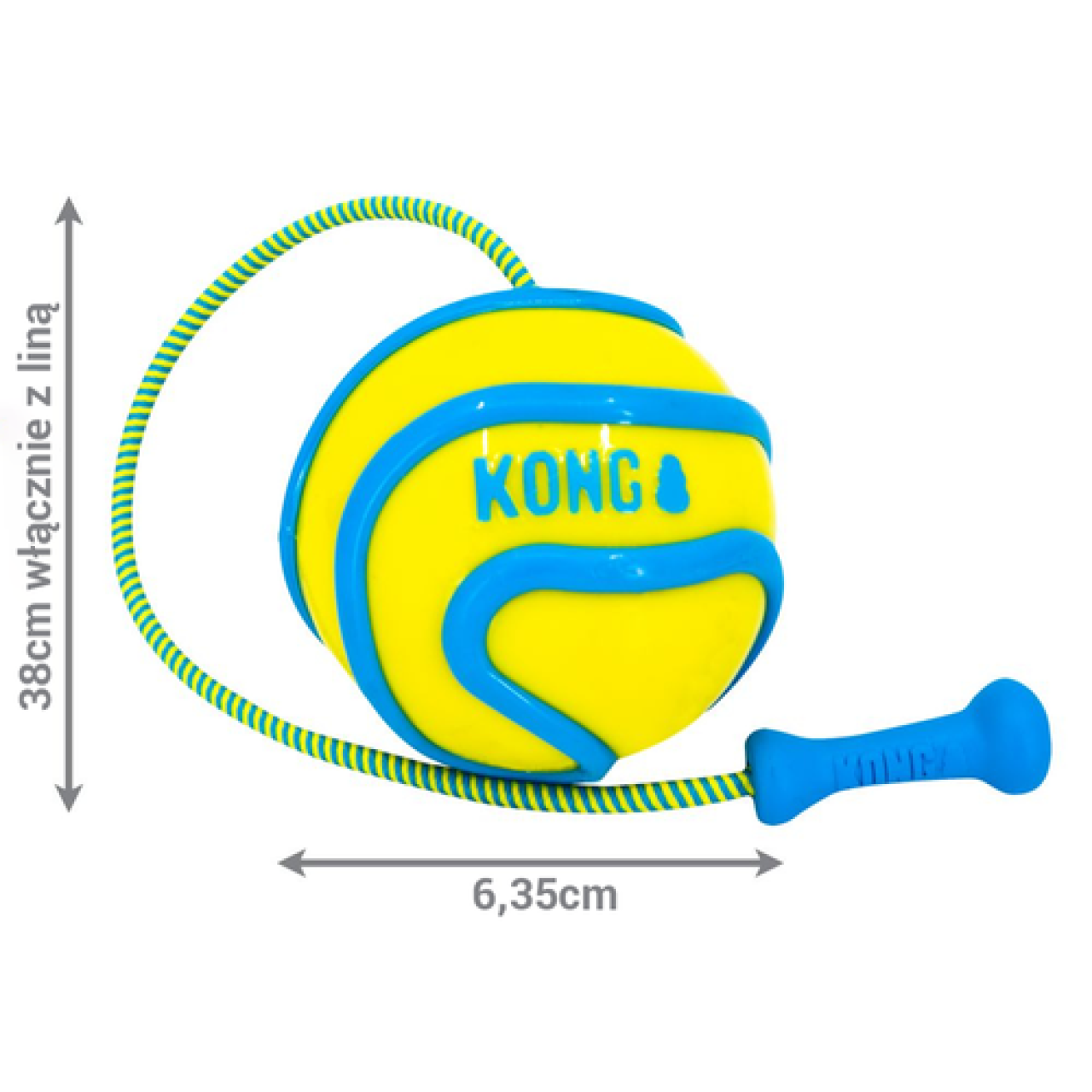 ŽUTA KONG igračka za pse Wavz Bunjiball