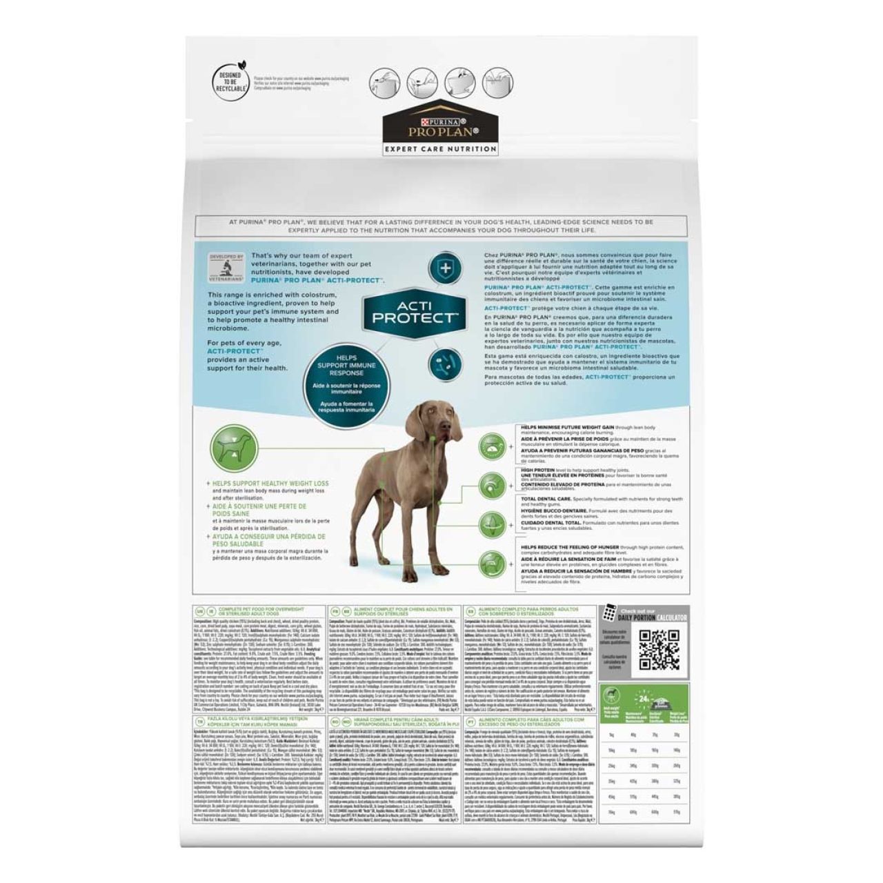 PRO PLAN Expert Care Nutrition - Canine Adult Light/Sterilized - Piletina, 10kg