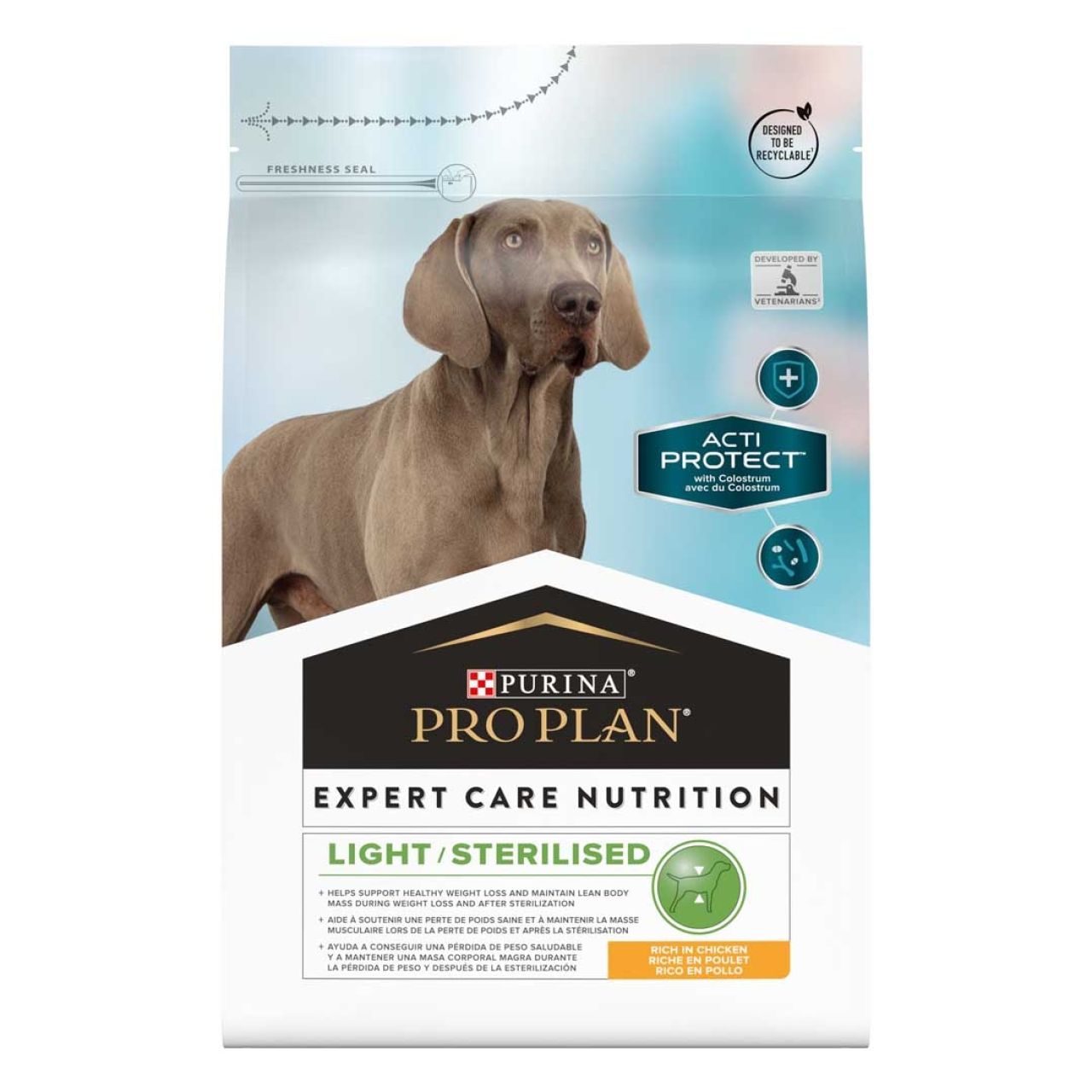 PRO PLAN Expert Care Nutrition - Canine Adult Light/Sterilized - Piletina, 10kg