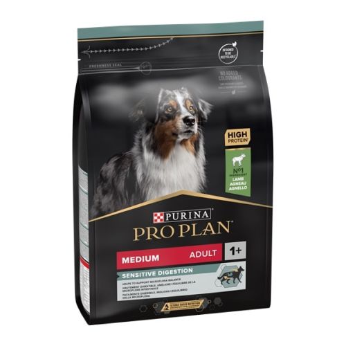 PRO PLAN Medium adult sensitive digestion – janjetina, 3kg